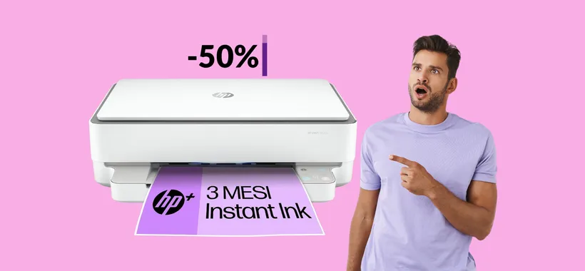 Stampante multifunzione HP oggi a METÀ prezzo: bastano 59€