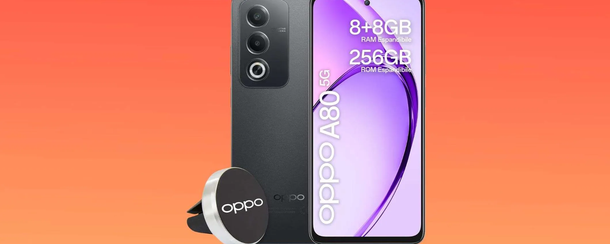 OPPO A80 5G, prezzo imperdibile: oggi è tuo a 189€ (-30%)