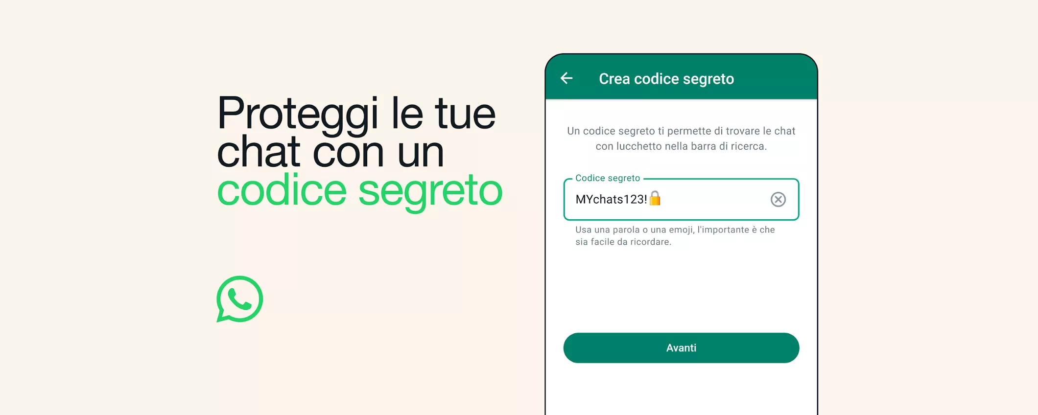 WhatsApp SUPER sicuro con il Codice Segreto per Lucchetto Chat