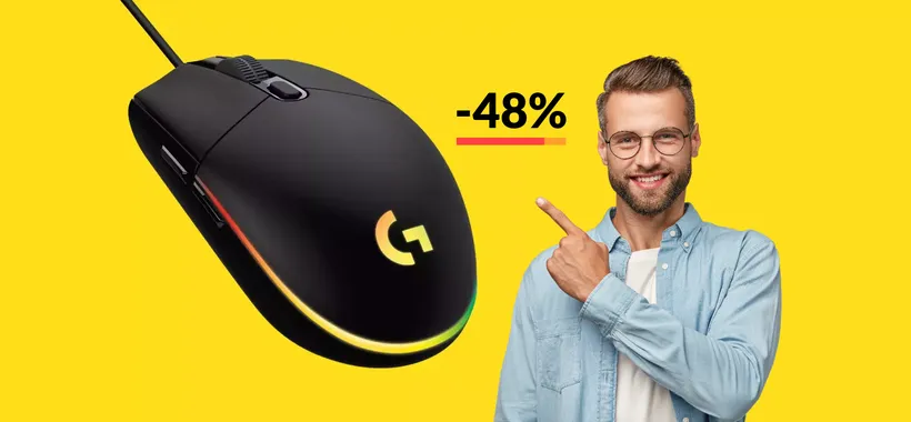 Mouse gaming Logitech con luci personalizzabili: un AFFARE a 21€