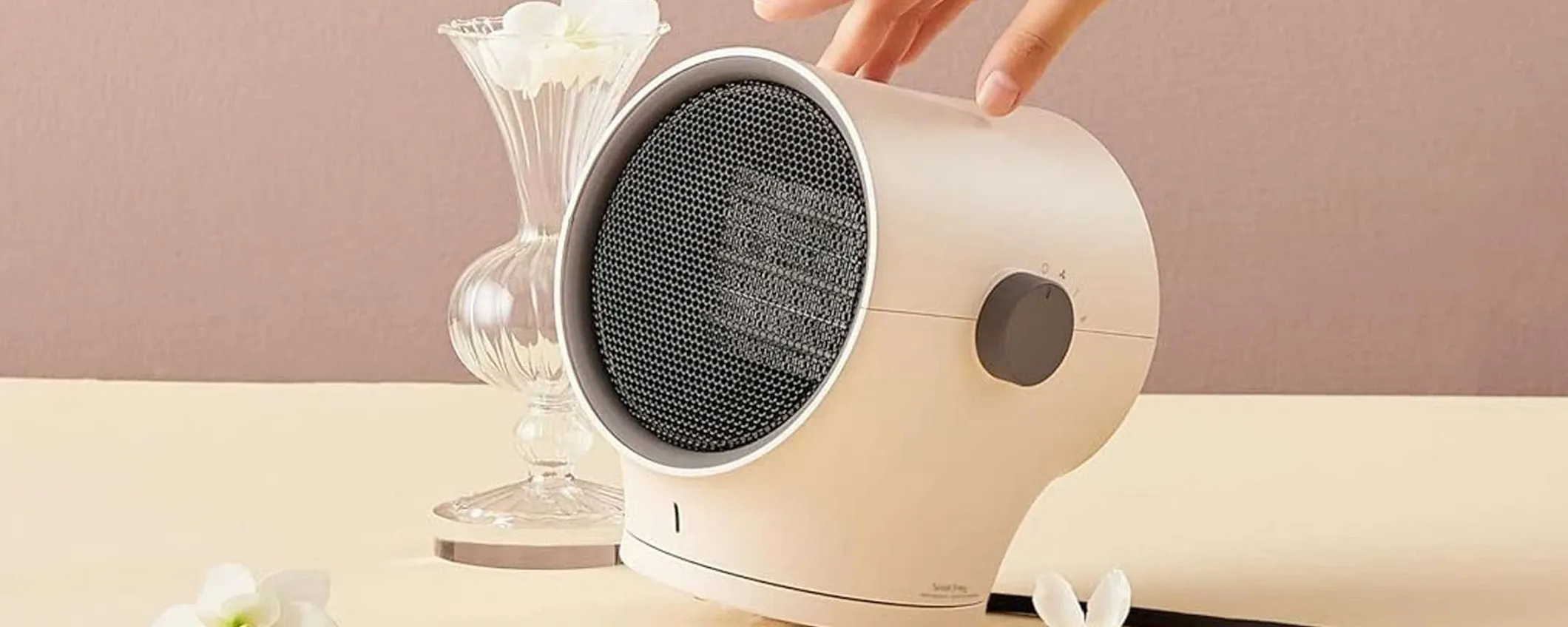 Compatto e bello da vedere: mini termoventilatore ceramico scontato del 43%