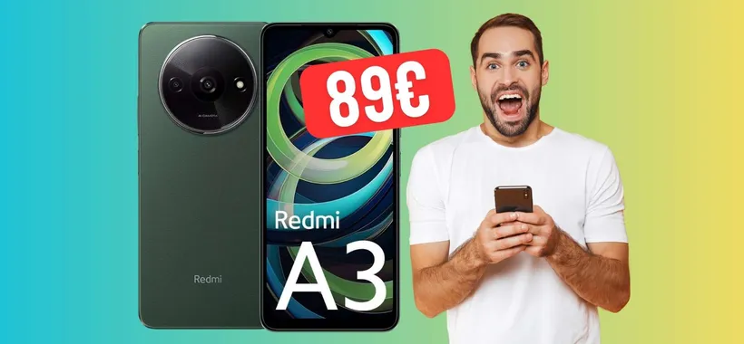 Redmi A3 da 128GB: smartphone più ECONOMICO che NON DELUDE (89€)