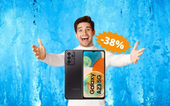 Samsung Galaxy A23: prezzo BOMBA su Amazon (-38%)