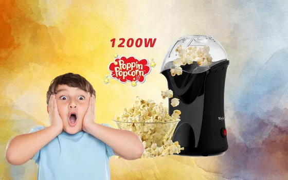 Macchina per popcorn in sconto su Amazon: snack pronti in 3 minuti