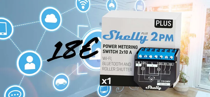 Casa intelligente con il relè Shelly Plus 2PM: sta tra due dita e costa solo 18€