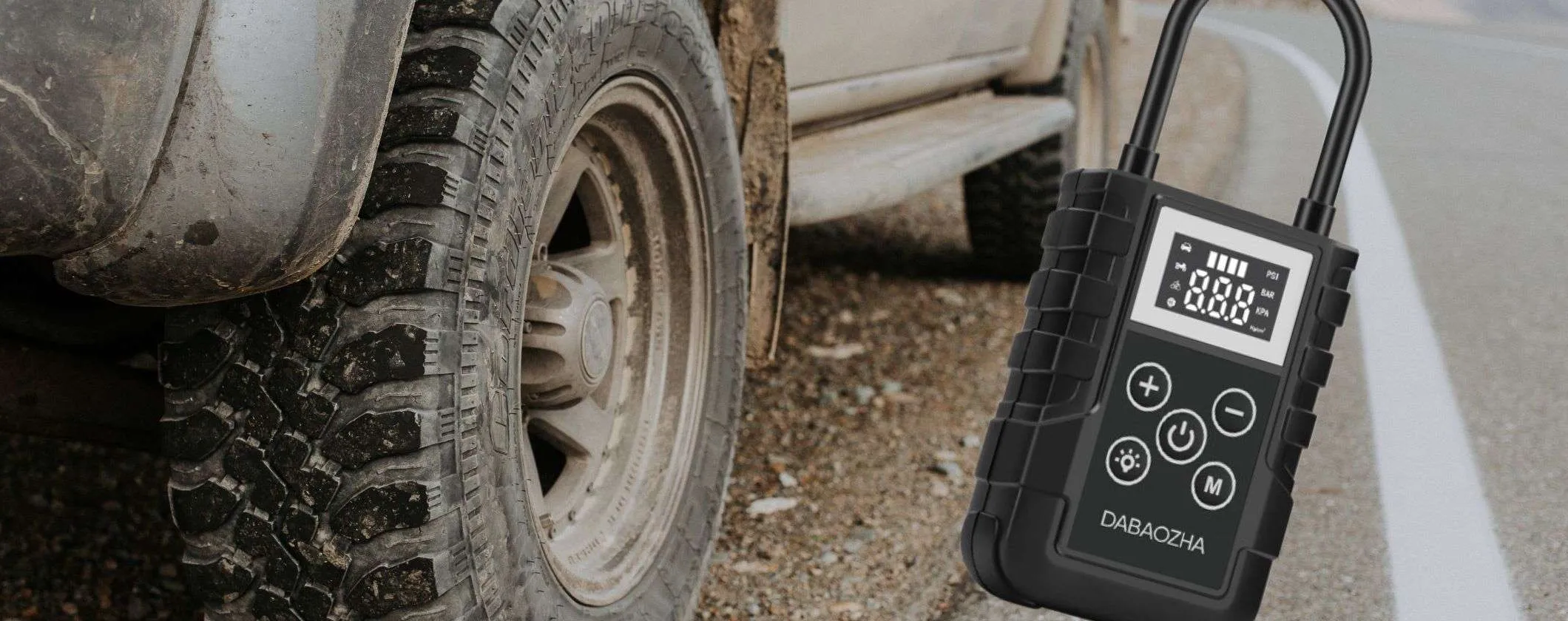 Compressore a 16€: portatile e ricaricabile, pneumatici sempre PERFETTI