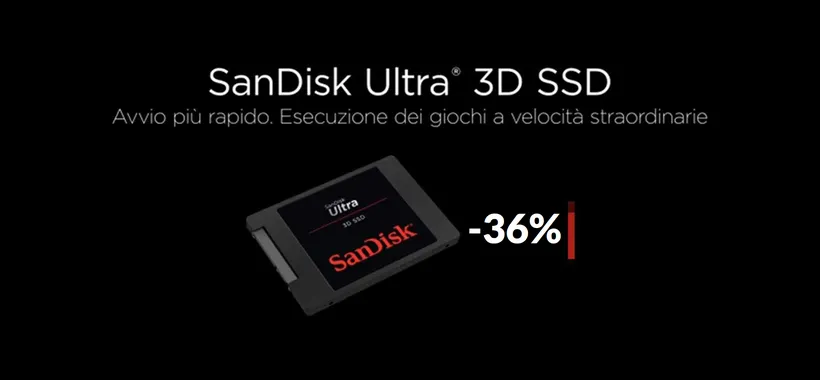 SSD SanDisk 2TB al prezzo più basso di sempre: già tuo con 149€