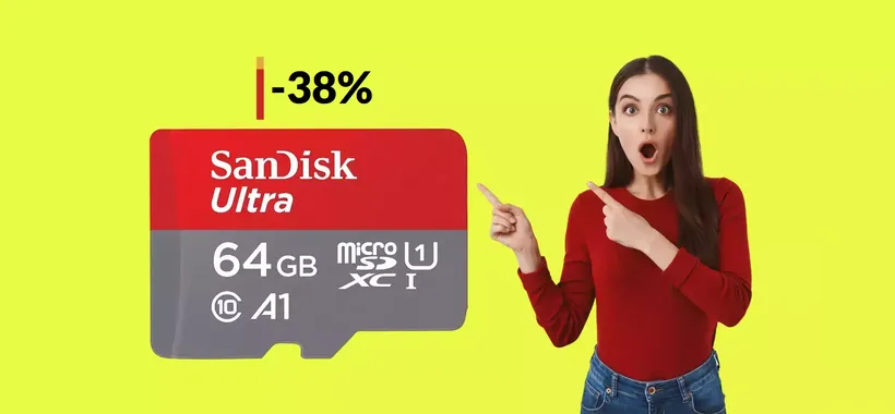 MicroSD SanDisk 64GB in SUPER sconto: tua a poco più di 10€
