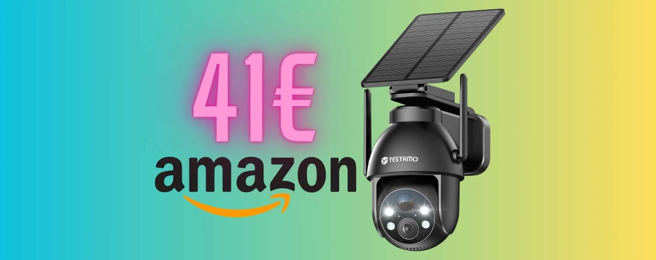 Casa sicura con questa videocamera di sorveglianza + pannello solare (41€)