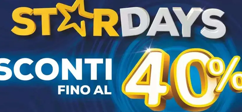 Volantino Euronics: con le offerte Star Days, sconti fino al 40%