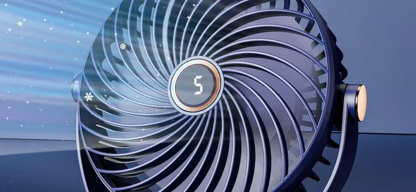 Ventilatore ricaricabile 5 velocità a prezzo FRESCHISSIMO (11€)