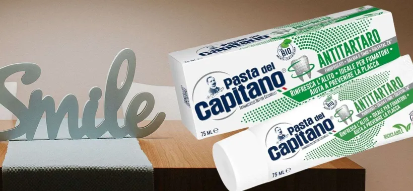 Pasta del capitano, SCONTO 56% su Amazon: dentifricio antitartaro a 0,81€