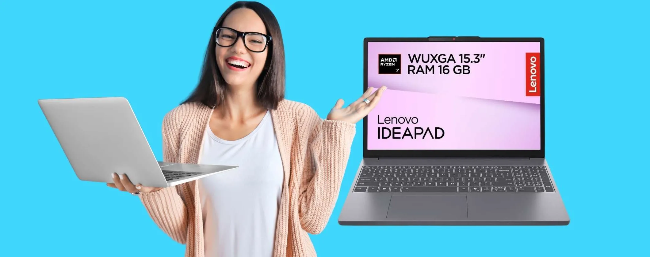 Lenovo IdeaPad Slim 3: Ryzen 7, 16GB di RAM e SSD da 512GB a un prezzaccio