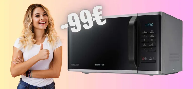 Forno a microonde Samsung da 23 litri e 800W a SOLI 110€ (eBay)