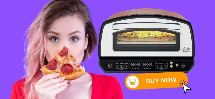 Forno per pizza professionale da 450° con pietra refrattaria e paletta (eBay)