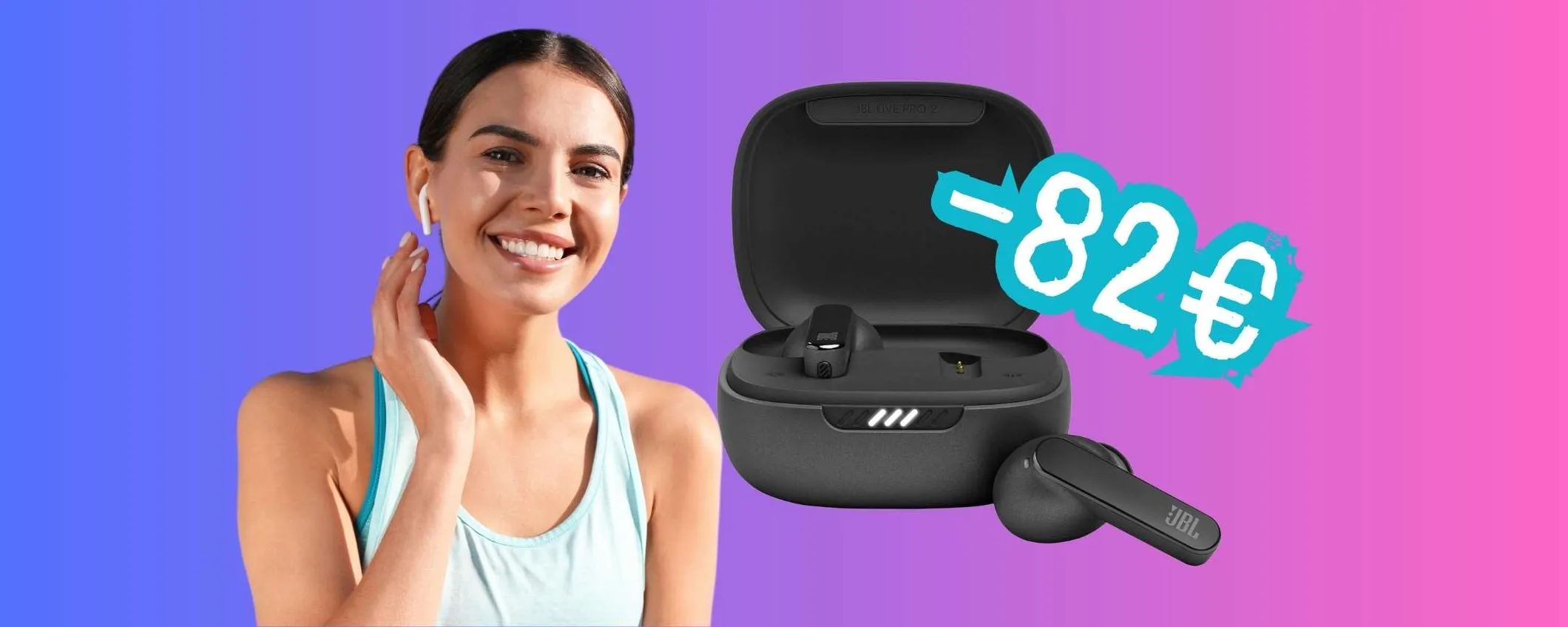 JBL Live Pro 2: auricolari true wireless con 6 microfoni e ANC (-82€)