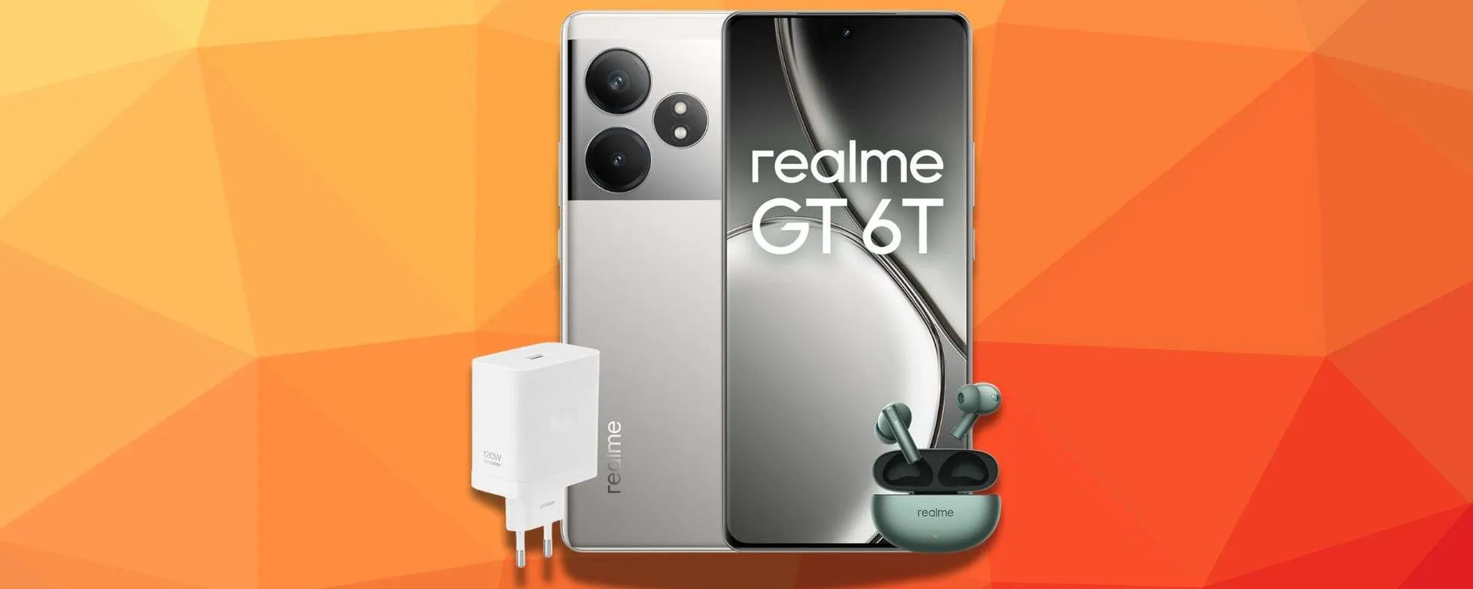 Realme GT 6T in offerta: sconto del 30% e auricolari + caricatore 120W in omaggio