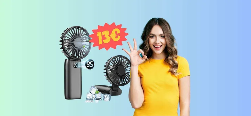 Mini ventilatore portatile a PREZZO RIDICOLO, appena 13€