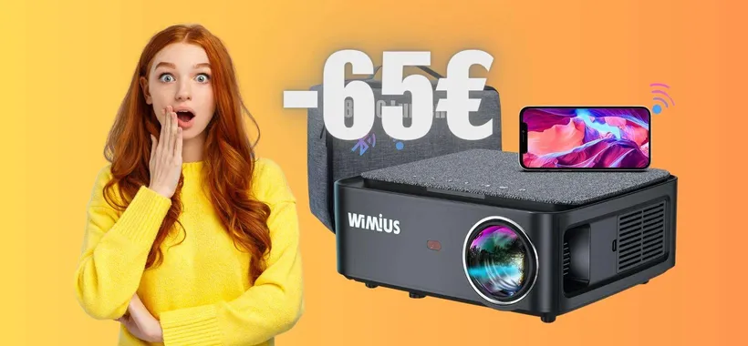 Proiettore WiFi FHD fino a 300 pollici in SCONTO di 65€ su Amazon