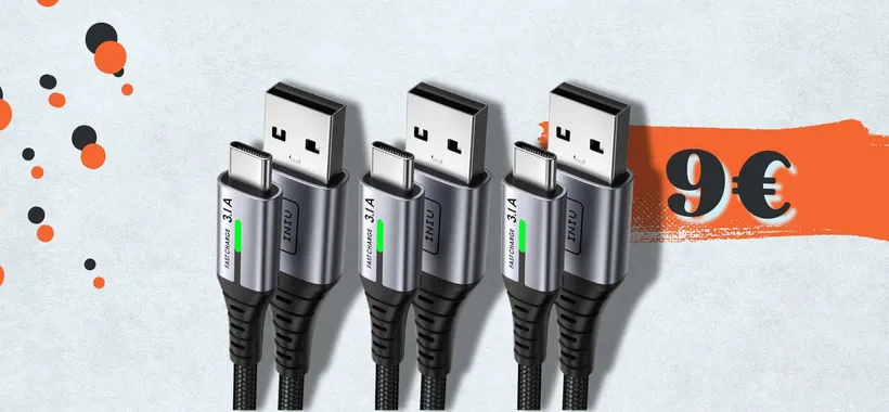 Cavi con uscita USB C, 3 pezzi resistenti e per ricarica VELOCE a soli 9€