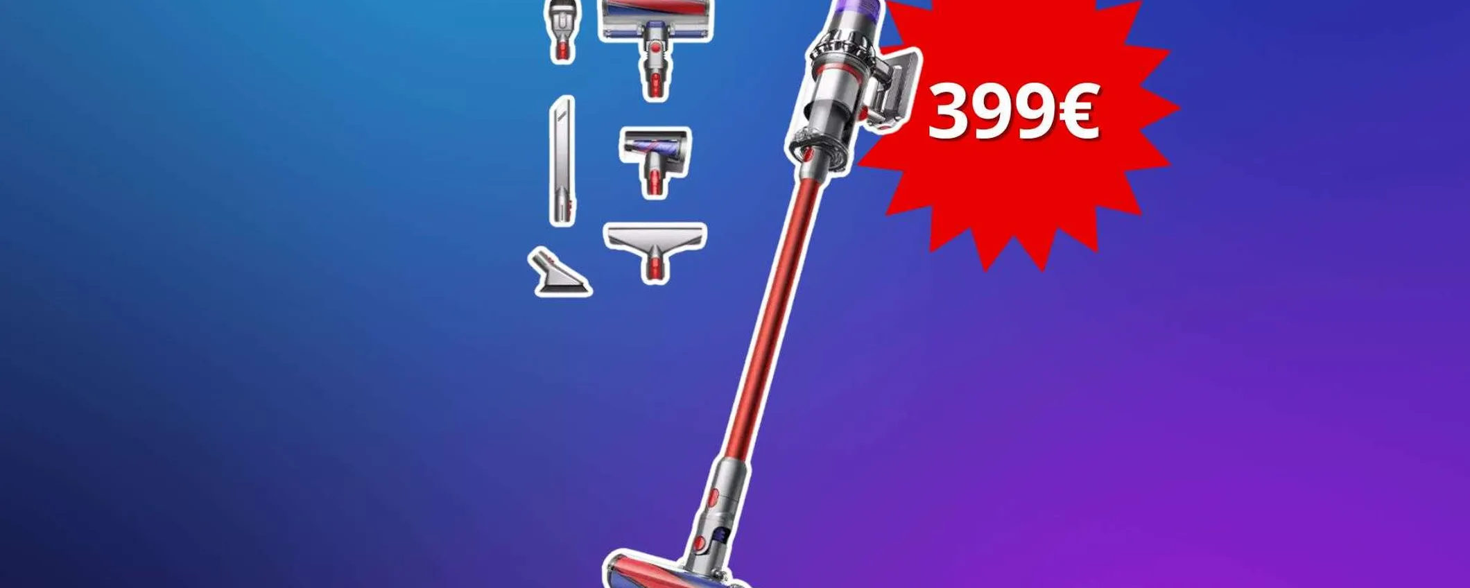 Aspirapolvere senza filo Dyson V11 Fluffy: oggi a meno di 400€ con il 33% di sconto