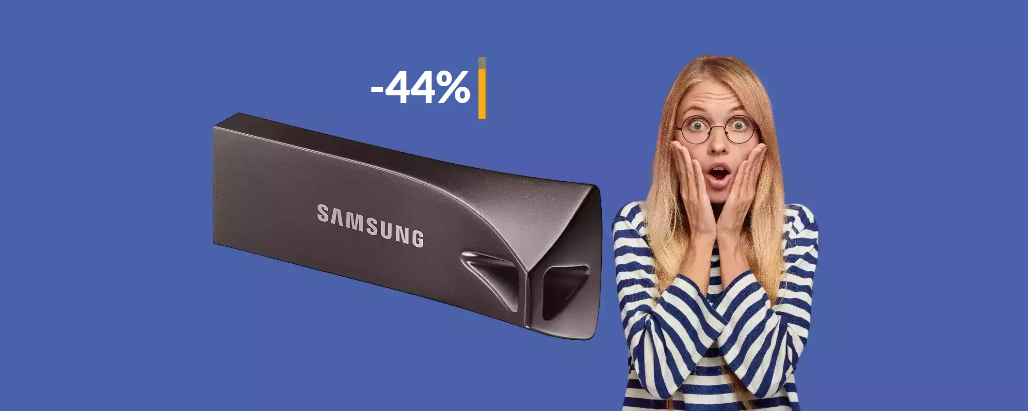Chiavetta USB Samsung 256GB a soli 36€: è una vera SCHEGGIA