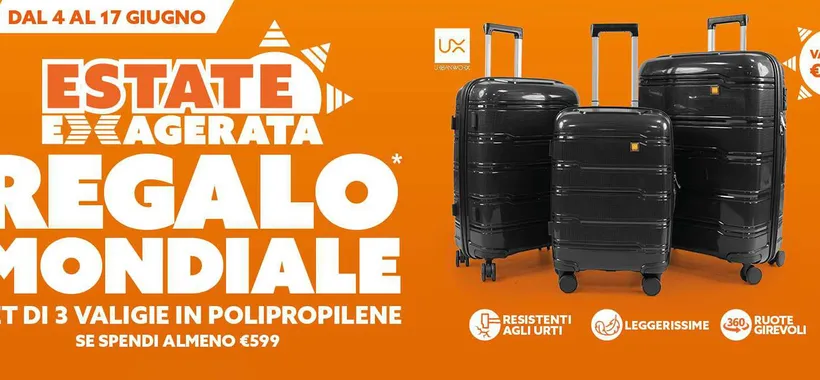 Volantino Expert, con i tuoi acquisti tech ricevi in regalo il set di valigie