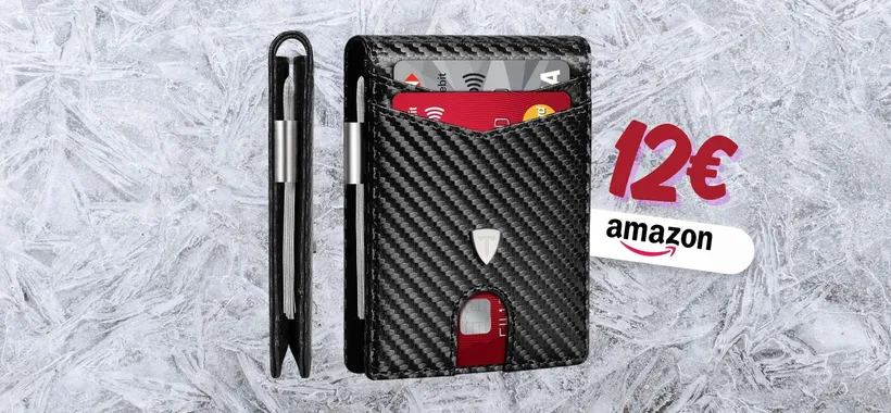 Rischio truffa AZZERATO con questo portafoglio RFID in carbonio a 12€