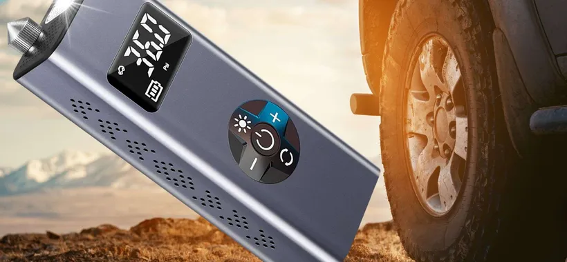 Compressore portatile per auto e non solo a 24€: prezzo SCONCERTANTE (-50%)