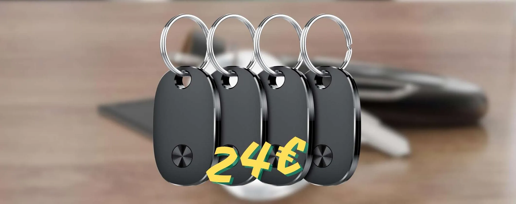 Air Tracker Tag: 4 localizzatori di oggetti con batteria sostituibile a soli 24€