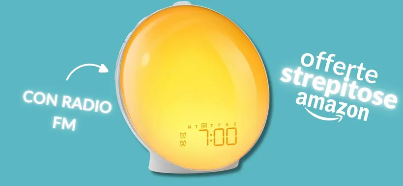 Un sole da comodino: sveglia digitale originalissima in offerta lampo