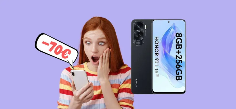 Honor 90 Lite 5G in SCONTO FOLLE su eBay, RISPARMI 70€