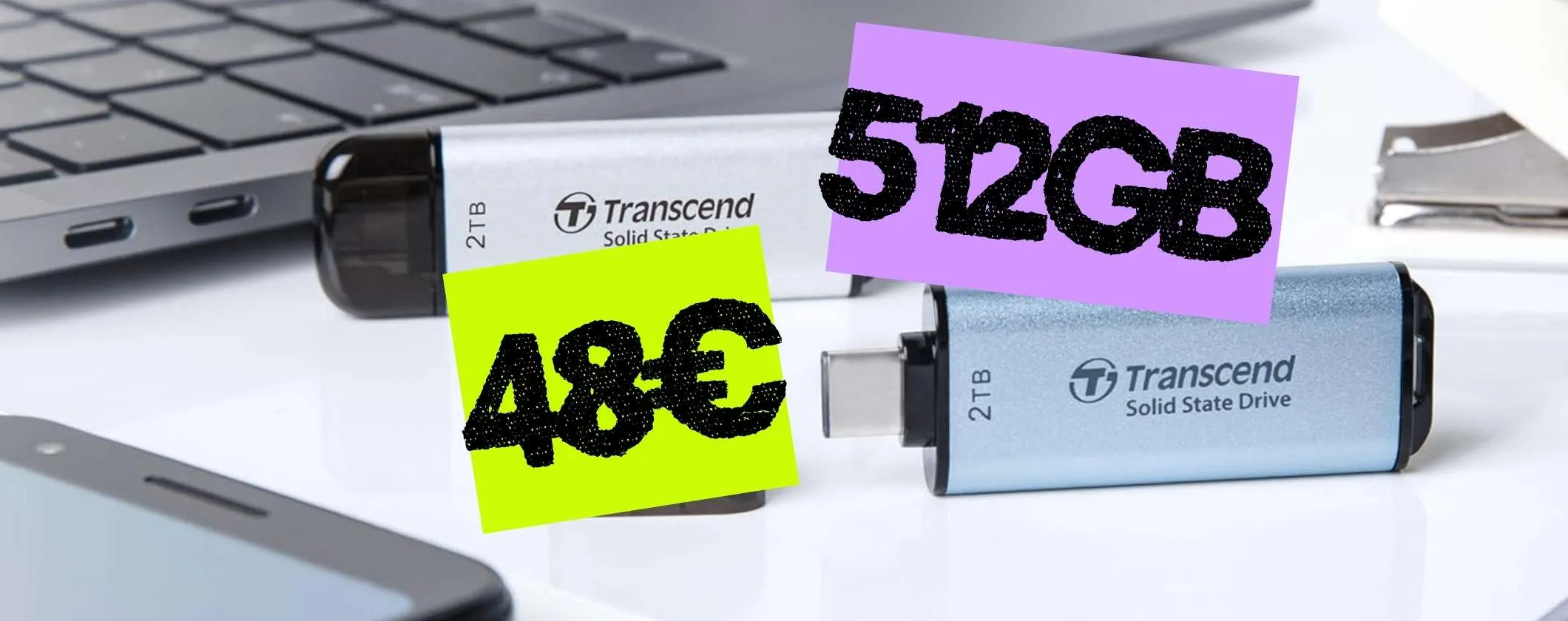 Sembra una pendrive ma è un SSD portatile da 512GB e costa solo 48€