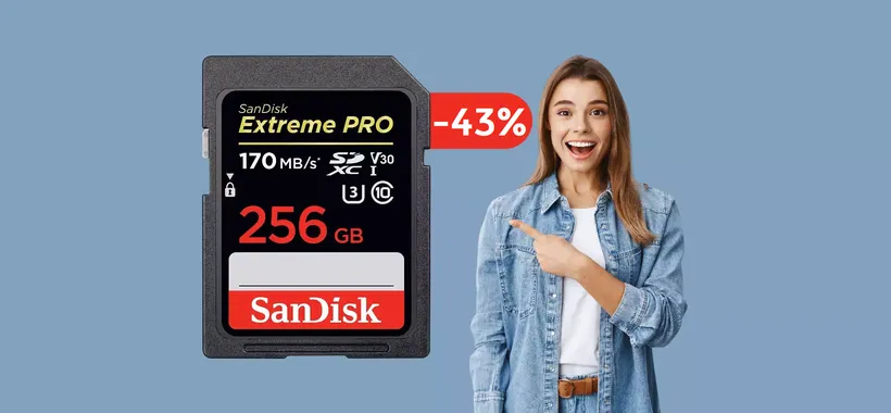 Scheda SD 256GB: un concentrato di spazio e velocità ad appena 65€