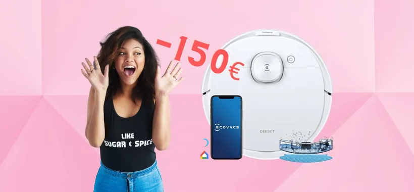Ecovacs DEEBOT N8: il robot aspirapolvere che lava e mappa a -150€