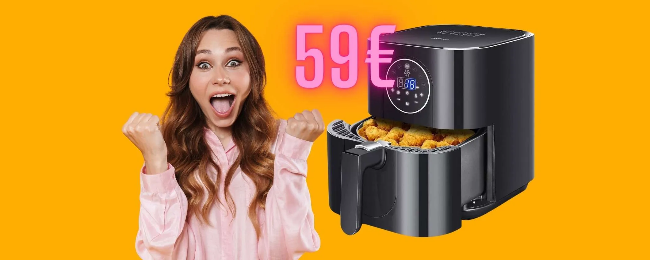 Aigostar Mini Cube: friggitrice ad aria con 7 programmi a soli 59€, WOW
