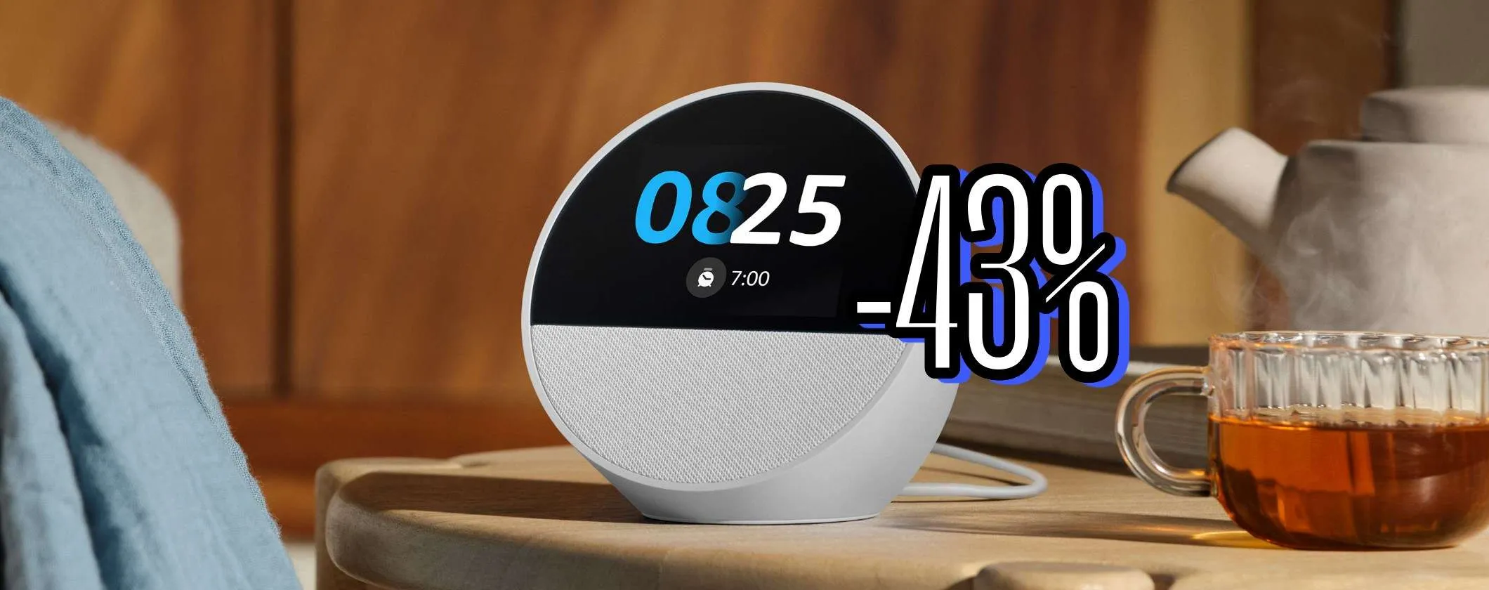 Prime Day in anticipo con Echo Spot al 43% di sconto su Amazon