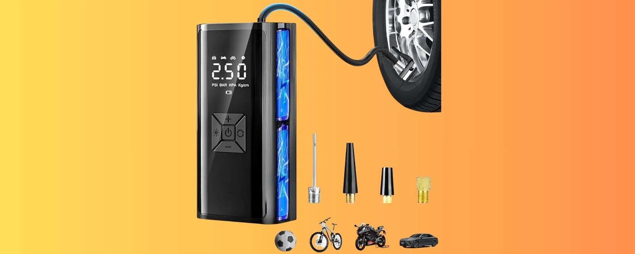 Compressore aria portatile a soli 19,99€: Amazon sgancia la BOMBA