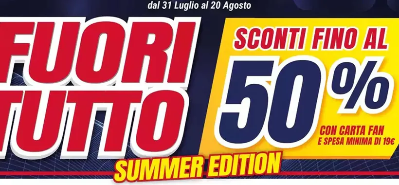 Volantino Trony, fuori tutto di agosto: sconti fino al 50%