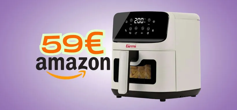 Friggitrice ad aria Girmi FG27 da 4,2 L, 8 programmi e display digitale a soli 59€