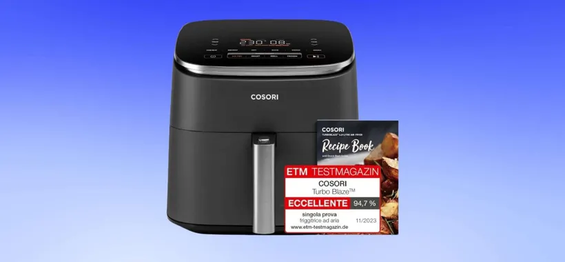 COSORI TurboBlaze, friggitrice ad aria da 6L: sconto eccellente per il Black Friday