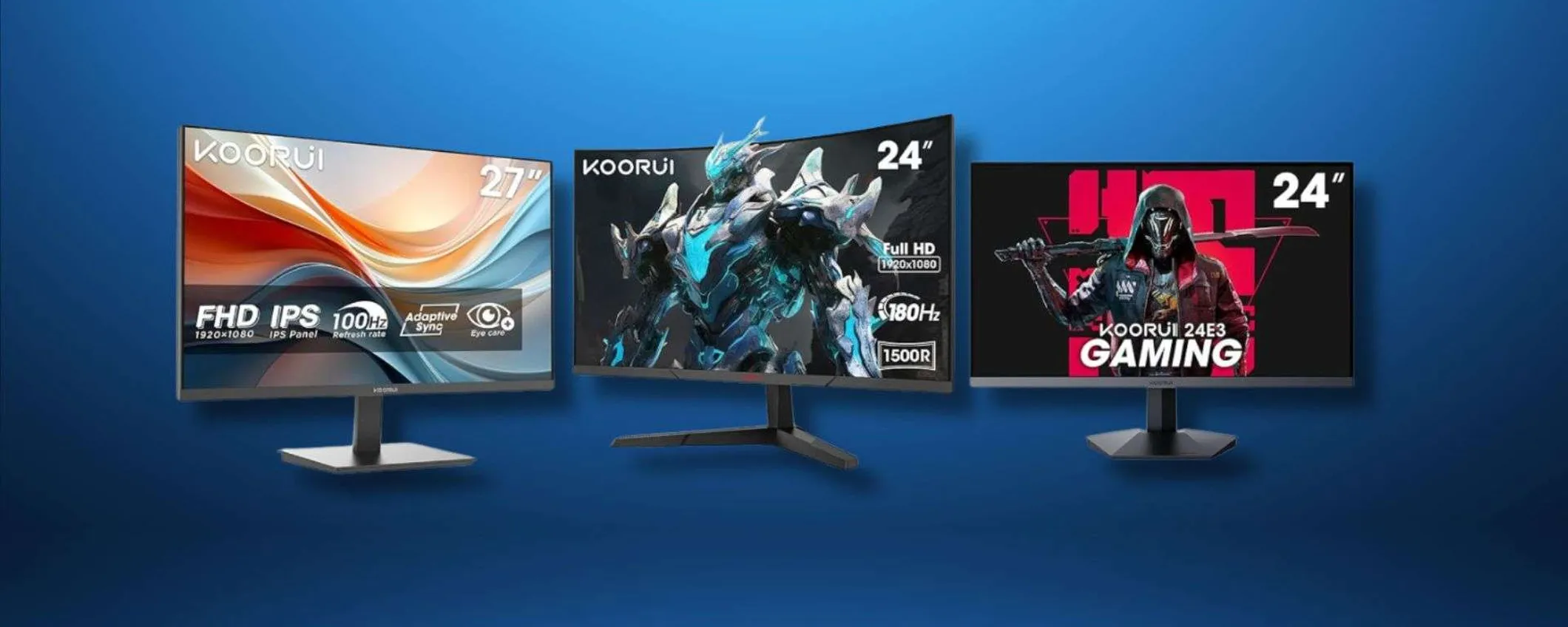 Monitor da 24 e 27 pollici a partire da 99,99€: tre occasioni perfette per lavoro e gaming