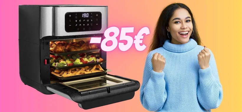 Friggitrice ad aria Princess da 10L e 10 programmi a 85€ in MENO