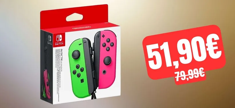 I Joy-Con verde e rosa per Nintendo Switch in SUPER SCONTO su Amazon