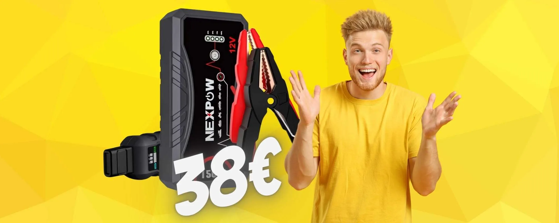 Avviatore di emergenza per batteria auto a 38€, PREZZACCIO Amazon
