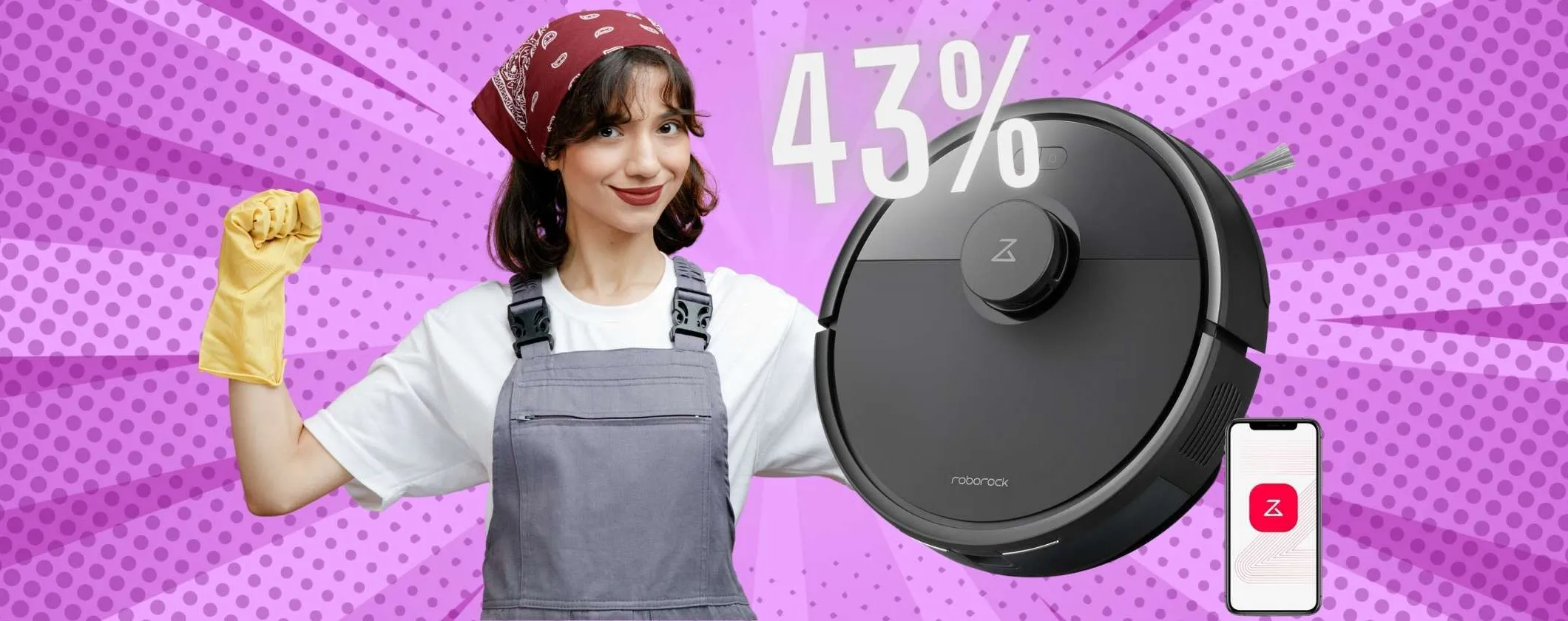 Roborock Q7 L5: robot che aspira e lava con aspirazione da 8000Pa in offerta al 43%
