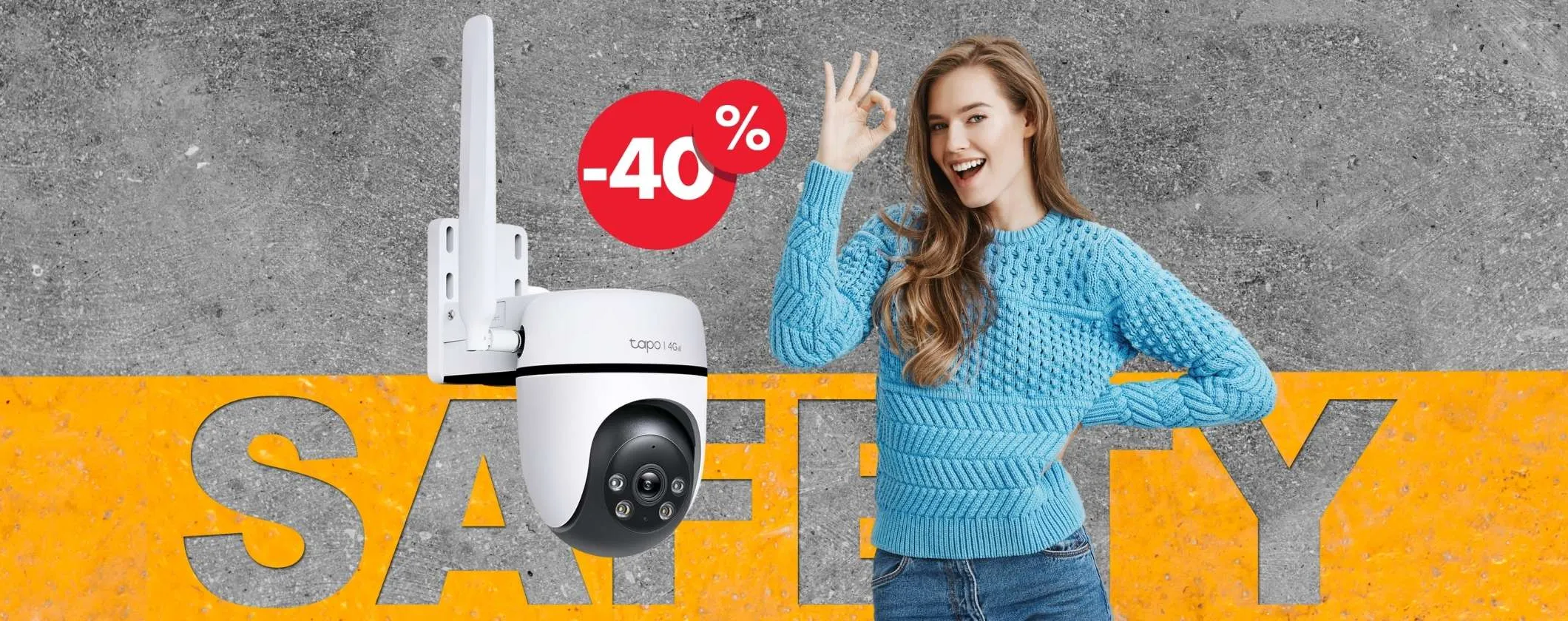 Sicurezza garantita con la telecamera 4G LTE Tapo C501GW oggi al 40%