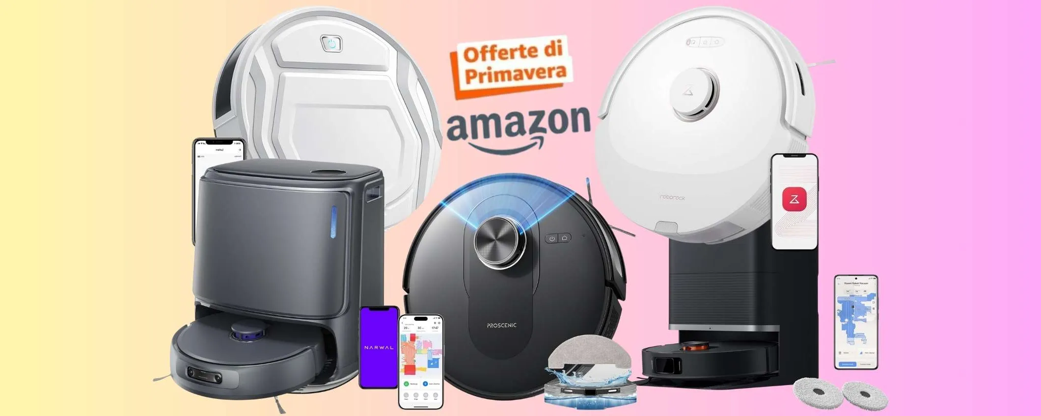 Il bazar dei robot aspirapolvere: i super sconti alla Festa delle Offerte di Primavera Amazon