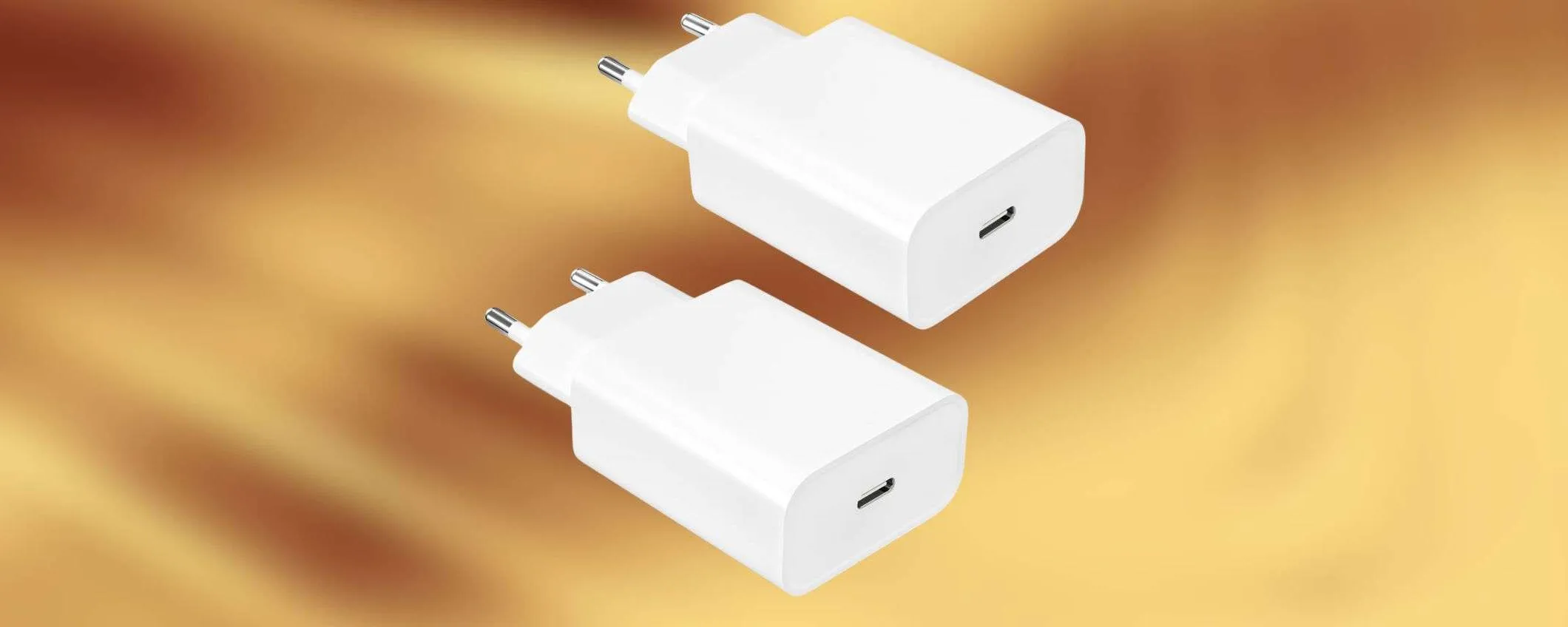 Occasione Amazon: 2 caricatori USB-C a soli 9,99 euro (sconto 50%)