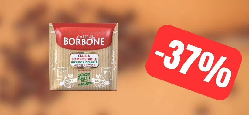 Caffè Borbone in offerta: 150 cialde con il 37% di sconto